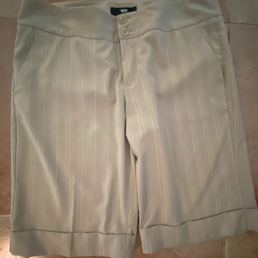 Mossimo Stretch suit-dress/work length tan shorts.